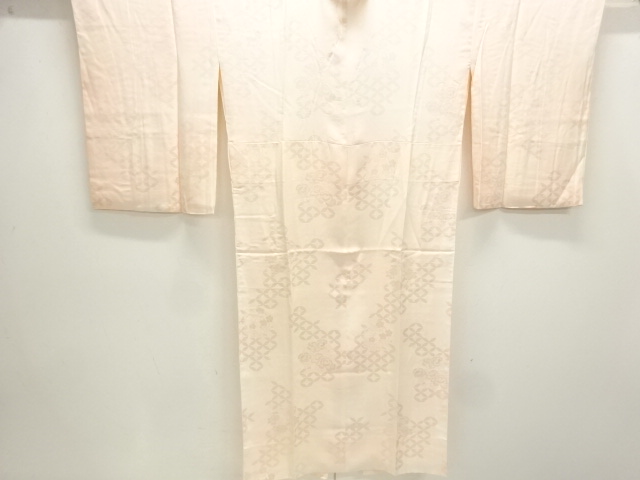 JAPANESE KIMONO / SHIPPO-TSUNAGI / FLORAL PATTERNS WOVEN THE JUBAN