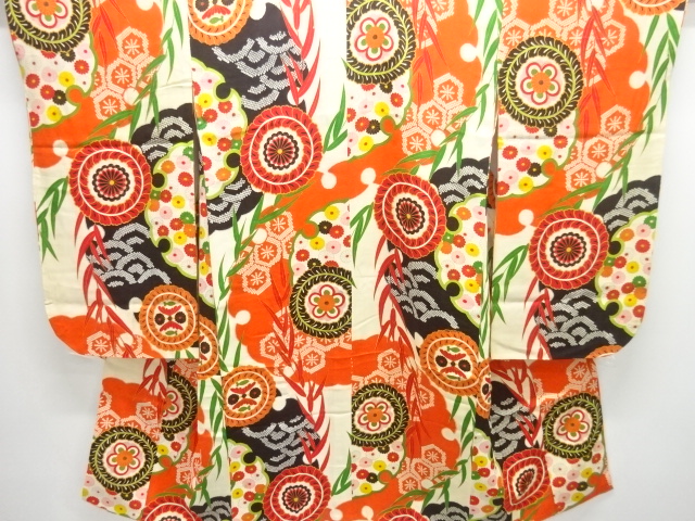 JAPANESE KIMONO / ANTIQUE NISHIKI KIMONO FOR SUMMER KIMONO / HANAMARU 