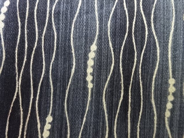 JAPANESE KIMONO / ANTIQUE MENS JUBAN / WOBBLY STRIPES / ABSTRACT PATTE