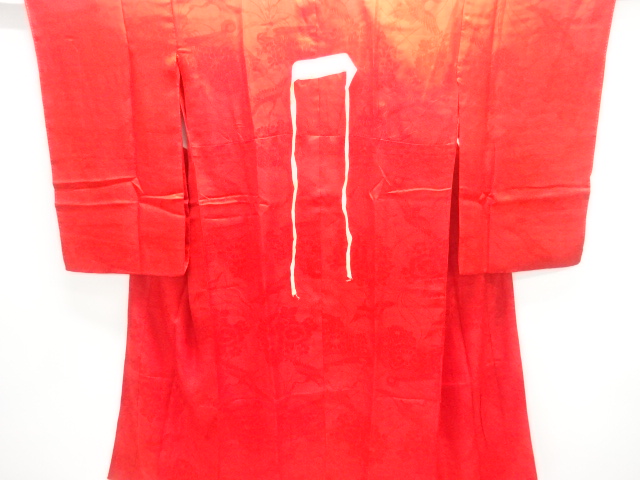 JAPANESE KIMONO / ANTIQUE RINZU FLOWER / MEDICINE BALL / WOVEN CRANE P