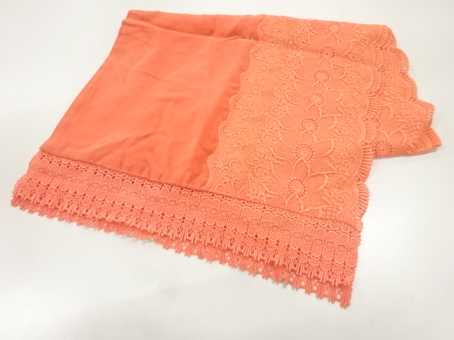 JAPANESE KIMONO / VELVET LACE FLORAL PATTERN SHAWL
