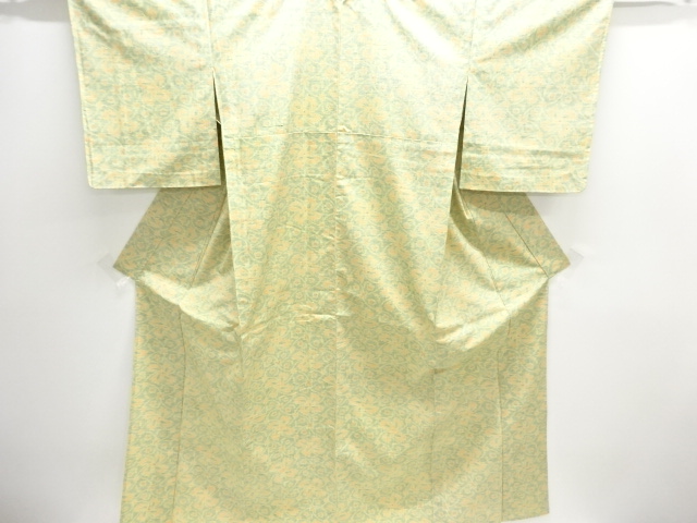JAPANESE KIMONO / HITOE / UNUSED / MAWATA TSUMUGI / WOVEN FLOWER