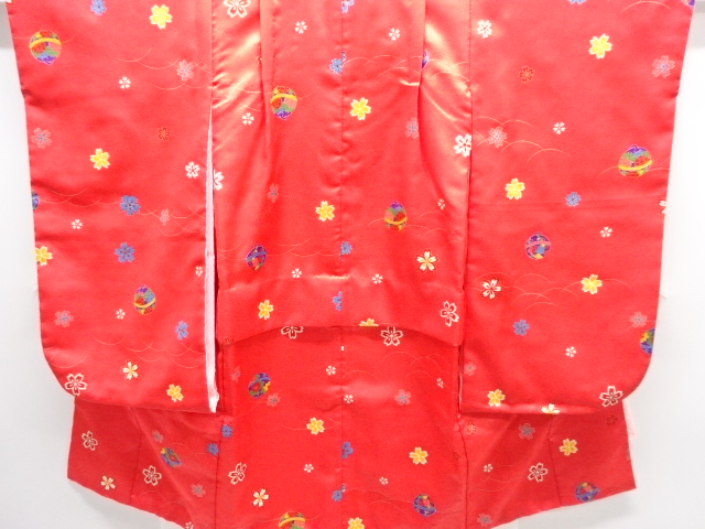 JAPANESE KIMONO / CHILDRENS KIMONO / BELL / FLOWER PATTERN (JUBAN・)