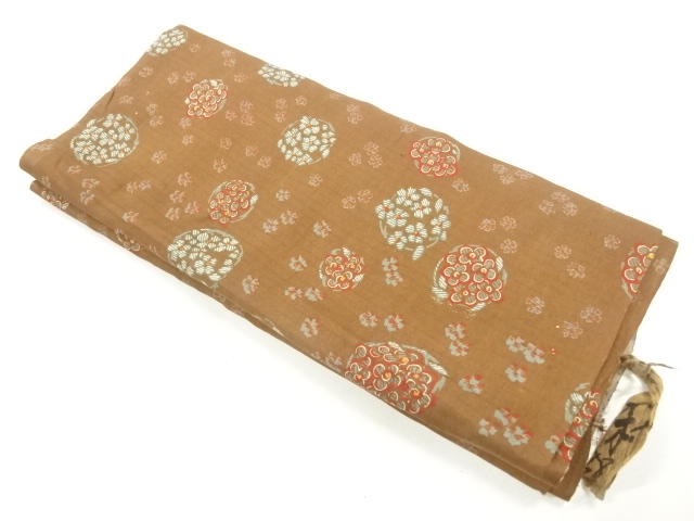 JAPANESE KIMONO / ANTIQUE FLORAL PATTERN HAORIARAIHARI