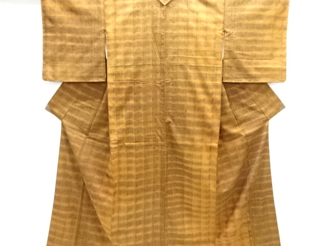 JAPANESE KIMONO / FUSHI TSUMUGI / WOVEN ABSTRACT PATTERN 