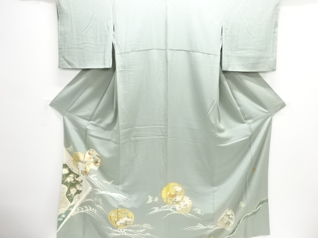 JAPANESE KIMONO / IRO-TOMESODE / EMBROIDERY / BRANCH UME / ARTIST WORK