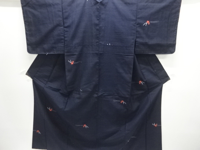 JAPANESE KIMONO / TSUMUGI / UNUSED / WOVEN FLOWER HAIR STICK PATTERN