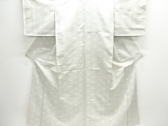 未使用品　麻の葉模様織り出し西陣お召着物