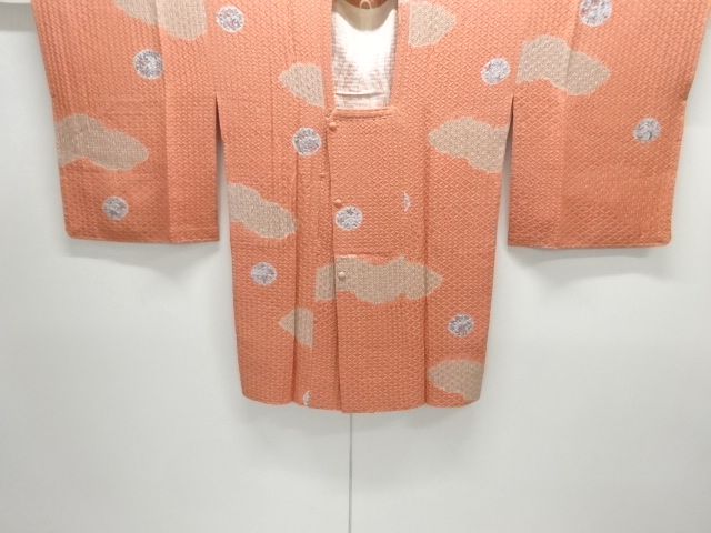 未使用品　絞り雲に花模様道行コート