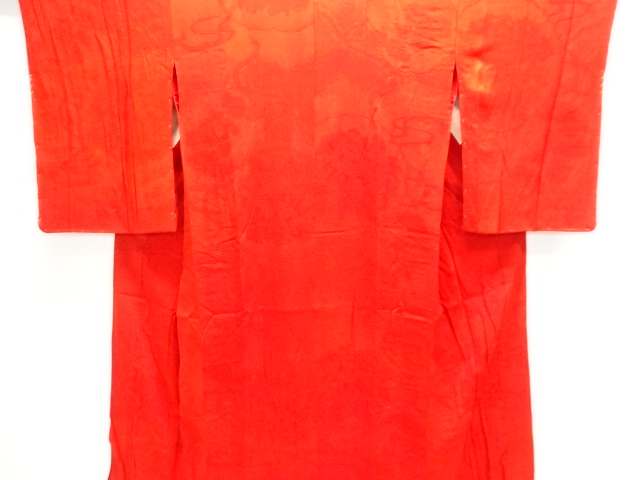 JAPANESE KIMONO / ANTIQUE JUBAN / SILK / MON KINSHA / WOVEN STREAM