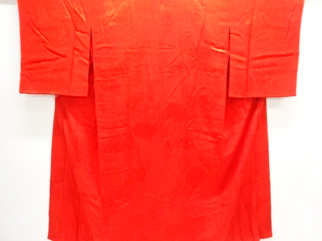 JAPANESE KIMONO / ANTIQUE BOLT FOR JUBAN / SILK / MON KINSHA / WOVEN RHOMBUS