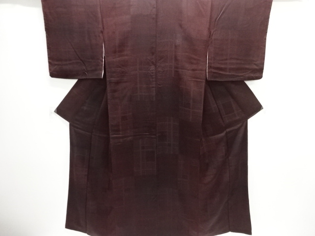 JAPANESE KIMONO / ANTIQUE KIMONO / SILK / MON KINSHA / ABSTRACT PATTERN