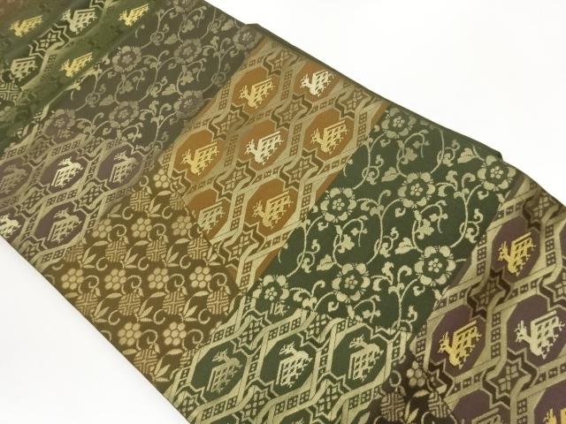 JAPANESE KIMONO / NAGOYA OBI / WOVEN ARISUGAWA & PLANT 