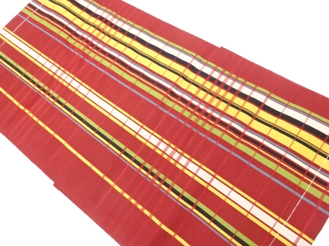 JAPANESE KIMONO / UNUSED NAGOYA OBI / CHIKUZEN HAKATA / WOVEN GIRD 