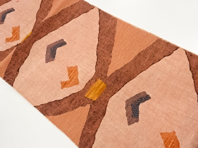JAPANESE NAGOYA OBI / MAWATA TSUMUGI / WOVEN ABSTRACT