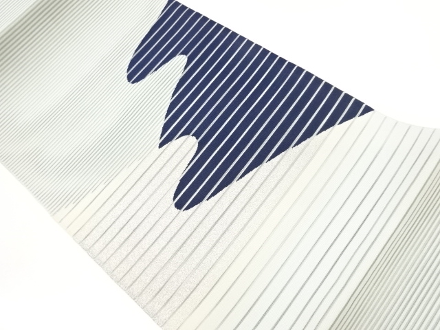 JAPANESE NAGOYA OBI FOR SUMMER / WOVEN WAVY STRIPE