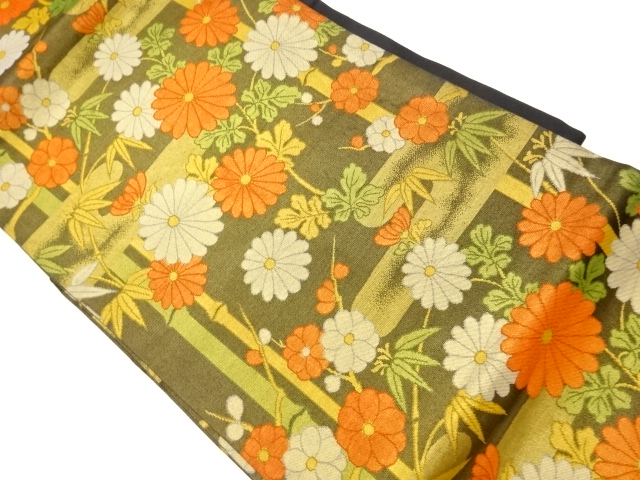 JAPANESE NAGOYA OBI / WOVEN FLOWER