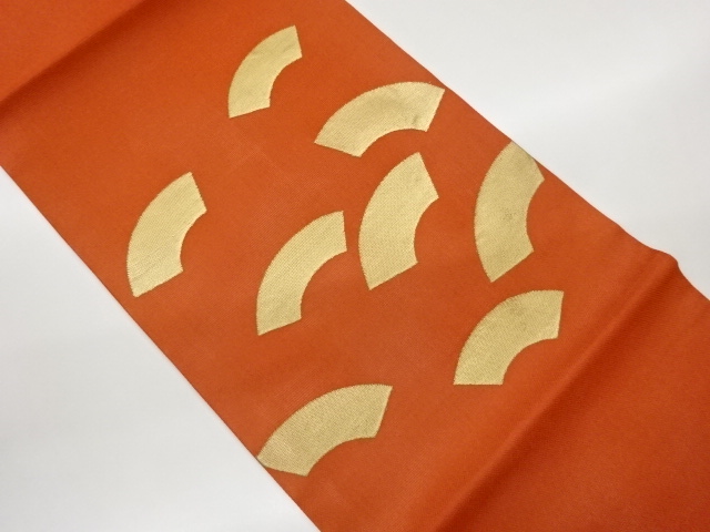 JAPANESE HIRAKI NAGOYA OBI FOR SUMMER / WOVEN JIGAMI PATTERN