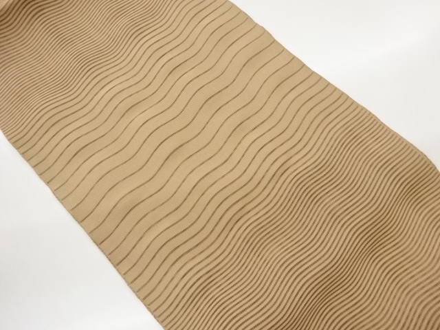 JAPANESE NAGOYA OBI FOR SUMMER / TSUZURE / WOVEN WAVY STRIPE