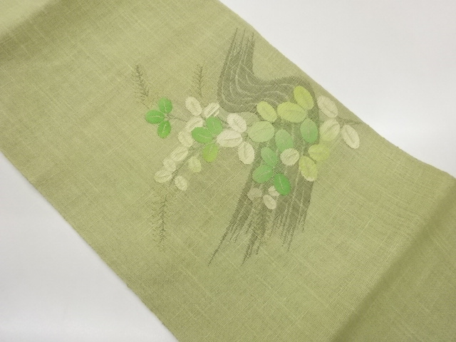JAPANESE NAGOYA OBI FOR SUMMER / TSUMUGI / WOVEN PLANTS