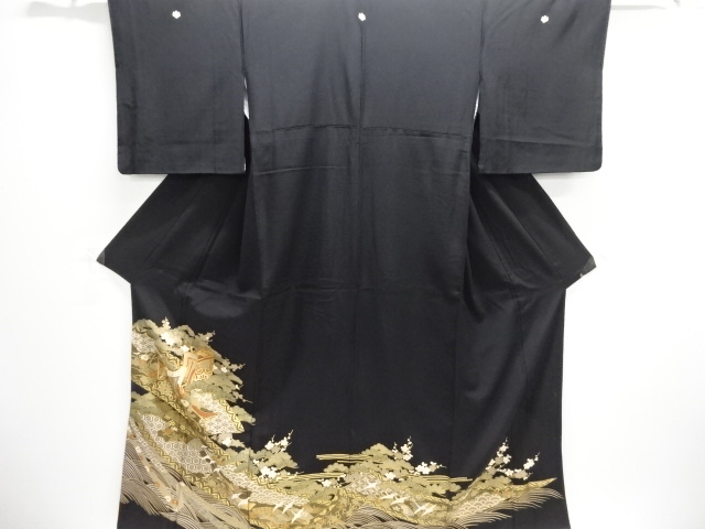JAPANESE KIMONO / TOMESODE / KINSAI / GOSHO CART & CRANE 