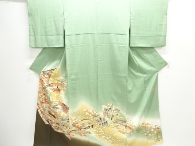 JAPANESE KIMONO / IRO-TOMESODE / JUNIHITOE / ONE CREST 
