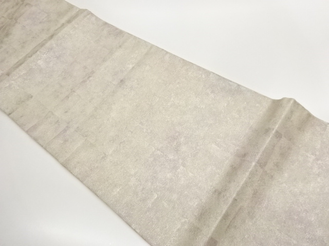 作家物　格子模様織出し夏用袋帯