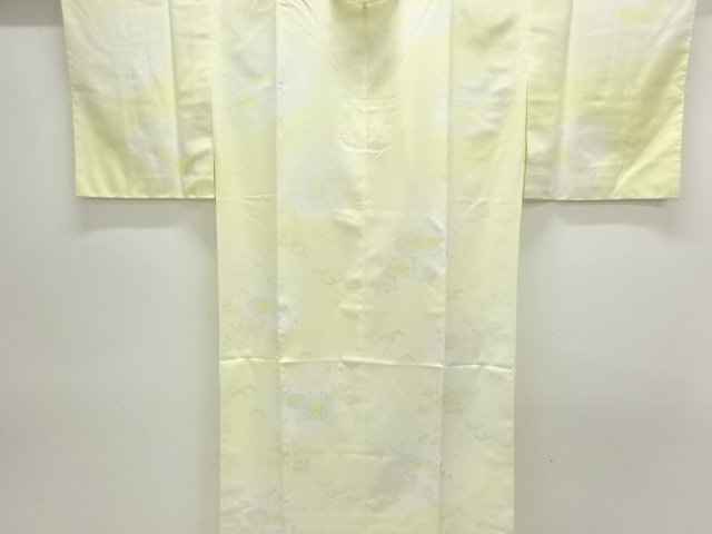 草花模様織り出し単衣長襦袢