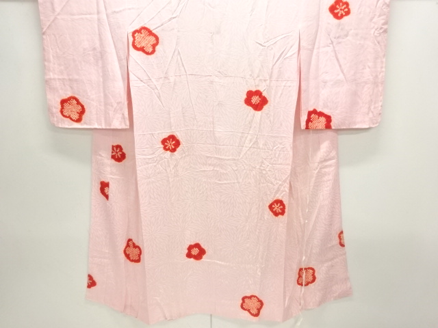 JAPANESE KIMONO / ANTIQUE HITOE JUBAN / SILK / MON KINSHA / SHIBORI / FLOWER
