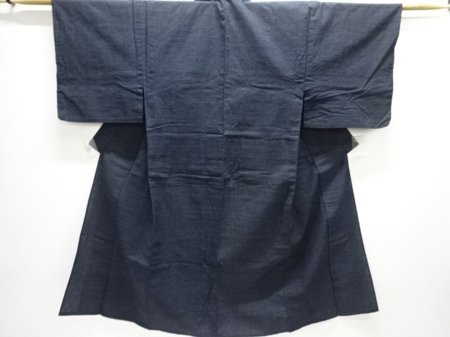 JAPANESE KIMONO / ANTIQUE HITOE MENS KIMONO / COTTON / KURUME KIKKO KASURI
