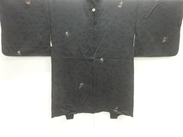 JAPANESE ANTIQUE HAORI / TAISHO ROMAN STYLE / MON KINSHA / KIKU