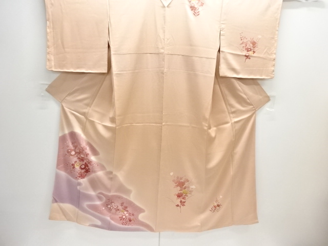 JAPANESE KIMONO / UNUSED HOMONGI / KIKU & BUSH CLOVER