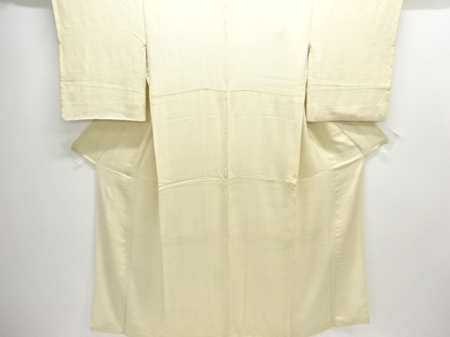 JAPANESE KIMONO / ANTIQUE WHITE BROCADE KIMONO FOR SUMMER NAKAGI