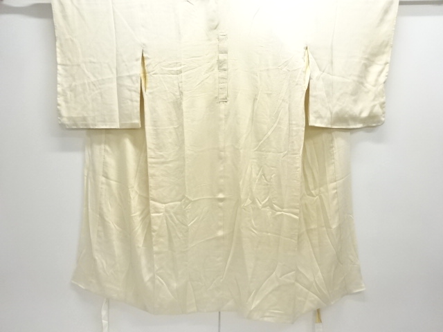 JAPANESE KIMONO / ANTIQUE WHITE BROCADE KIMONO FOR SUMMER JUBAN (WITH 