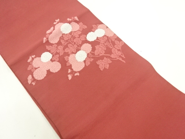 菊模様織り出し名古屋帯