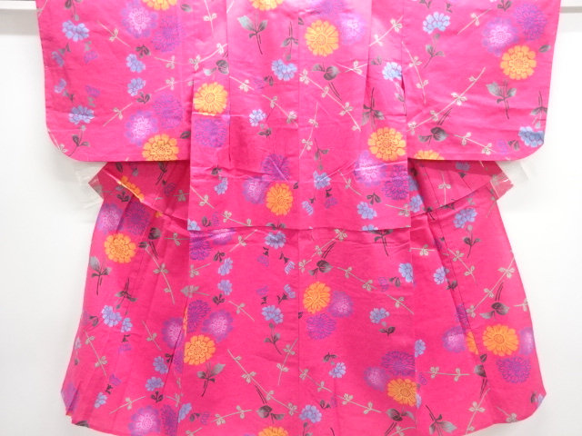 JAPANESE KIMONO / YUKATA FOR KIDS / COTTON / FLOWERS