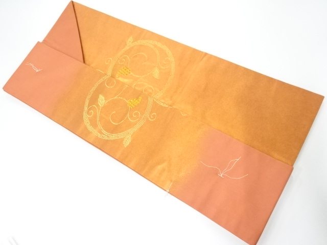 JAPANESE KIMONO / UNUSED NAGOYA OBI / WOVEN GRAPE 