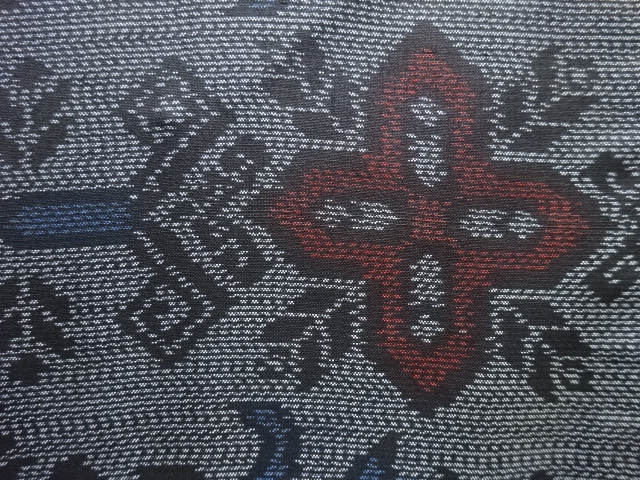 JAPANESE KIMONO / ANTIQUE KIMONO / SILK / DORO OSHIMA TSUMUGI / WOVEN FLORAL PLANTS