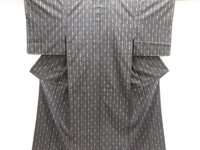 JAPANESE KIMONO / UNUSED DORO OSHIMA TSUMUGI (7 maruki) / WOVEN ABSTRACT STRIPE