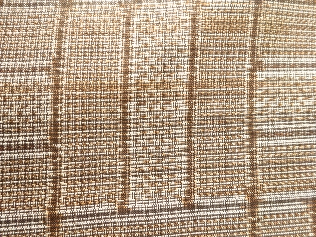 JAPANESE KIMONO / ANTIQUE ABSTRACT PATTERN WOVEN DORO OSHIMA TSUMUGI K