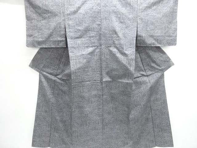 JAPANESE KIMONO / TREE-PATTERN WOVEN TSUMUGIHITOE KIMONO