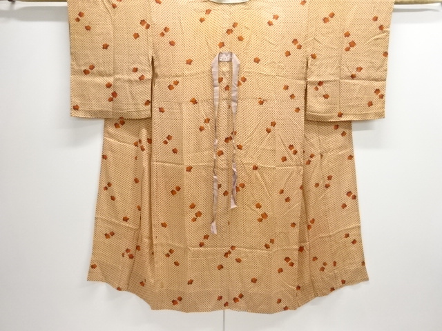 JAPANESE KIMONO / ANTIQUE HITOE JUBAN / SILK / MON KINSHA / UME