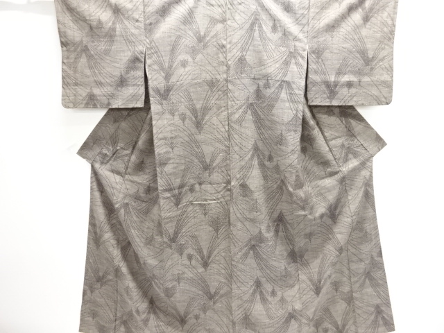 JAPANESE KIMONO / WAKAMATSU PATTERN WOVEN TSUMUGI KIMONO