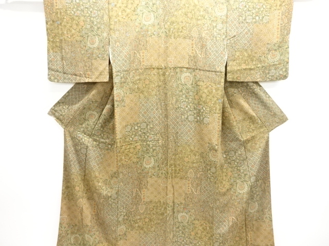 JAPANESE KIMONO / KOMON / FLOWER BIRD & SARASA