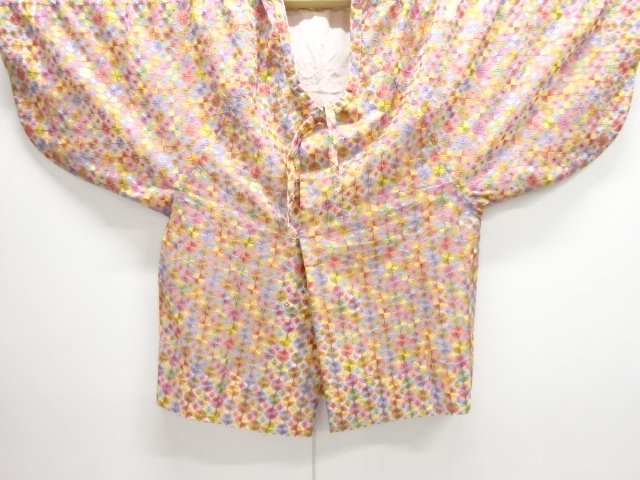 大正ロマン　幾何学模様刺繍和装コート