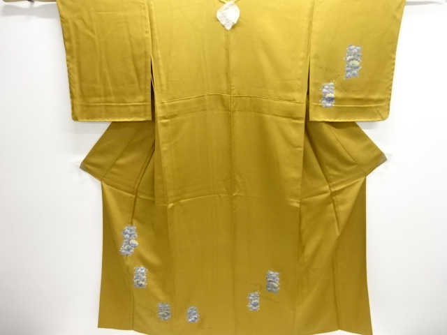 JAPANESE KIMONO / UNUSED HITOE HOMONGI / FLOWR / ONE CREST 