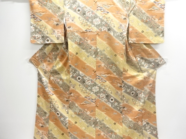 JAPANESE KIMONO / UNUSED KOMON / FLOWER & TREASURE