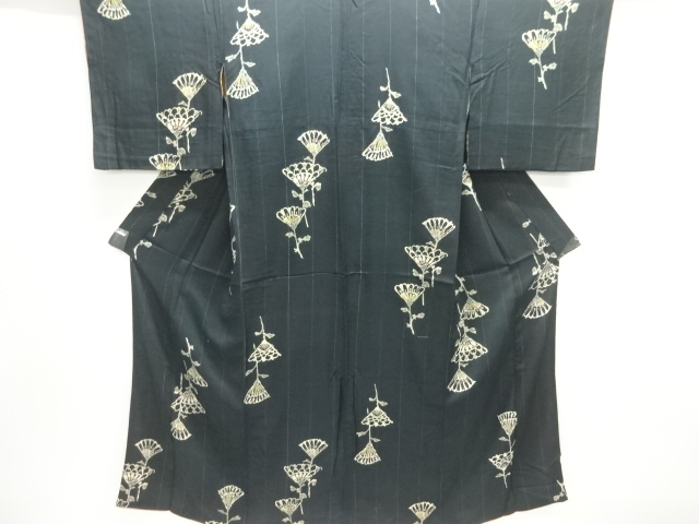 アンティーク　錦紗花模様着物