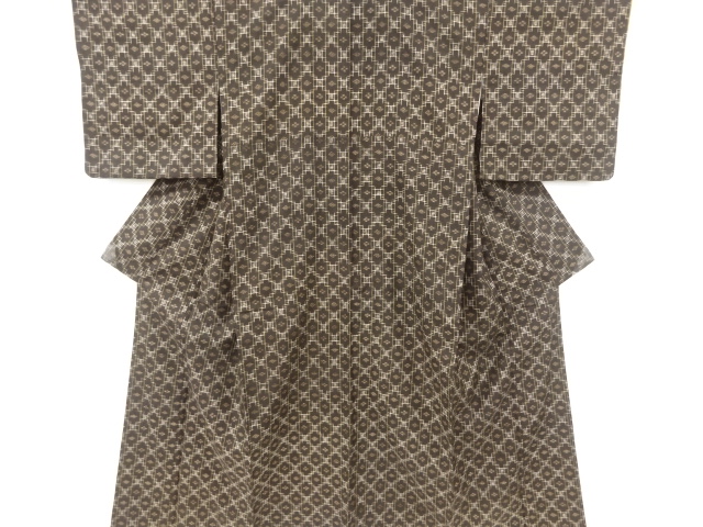 JAPANESE KIMONO / VINTAGE KIMONO / SILK / KUMEJIMA TSUMUGI