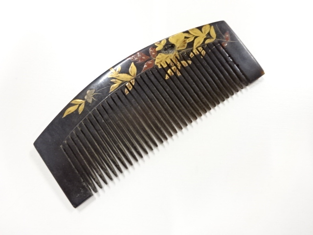 アンティーク　本鼈甲蒔絵櫛